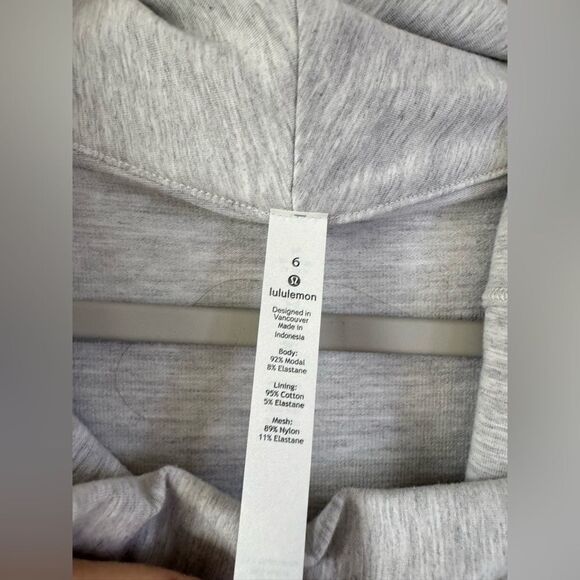 Lululemon Coast Easy French Terry Wrap Jacket Sz 6 Grey Athleisure Outdoor - Picture 3 of 7